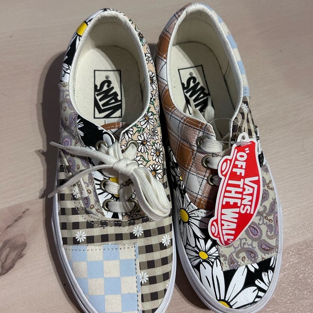 NWT Vans Multicolor Patchwork Sneakers